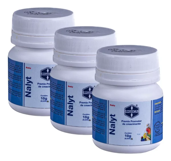 3 Potes - Nalyt Baby Para Filhotes - Amgercal - 10g