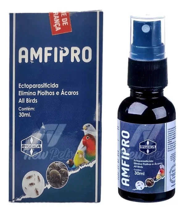 Amfipro Amgercal 30ml Mata Piolho Piolhinho Ácaros Pássaros